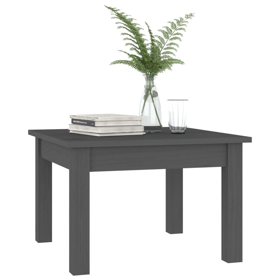 Salontafel Massief Grenenhout 45 x 45 x 30 cm Grijs