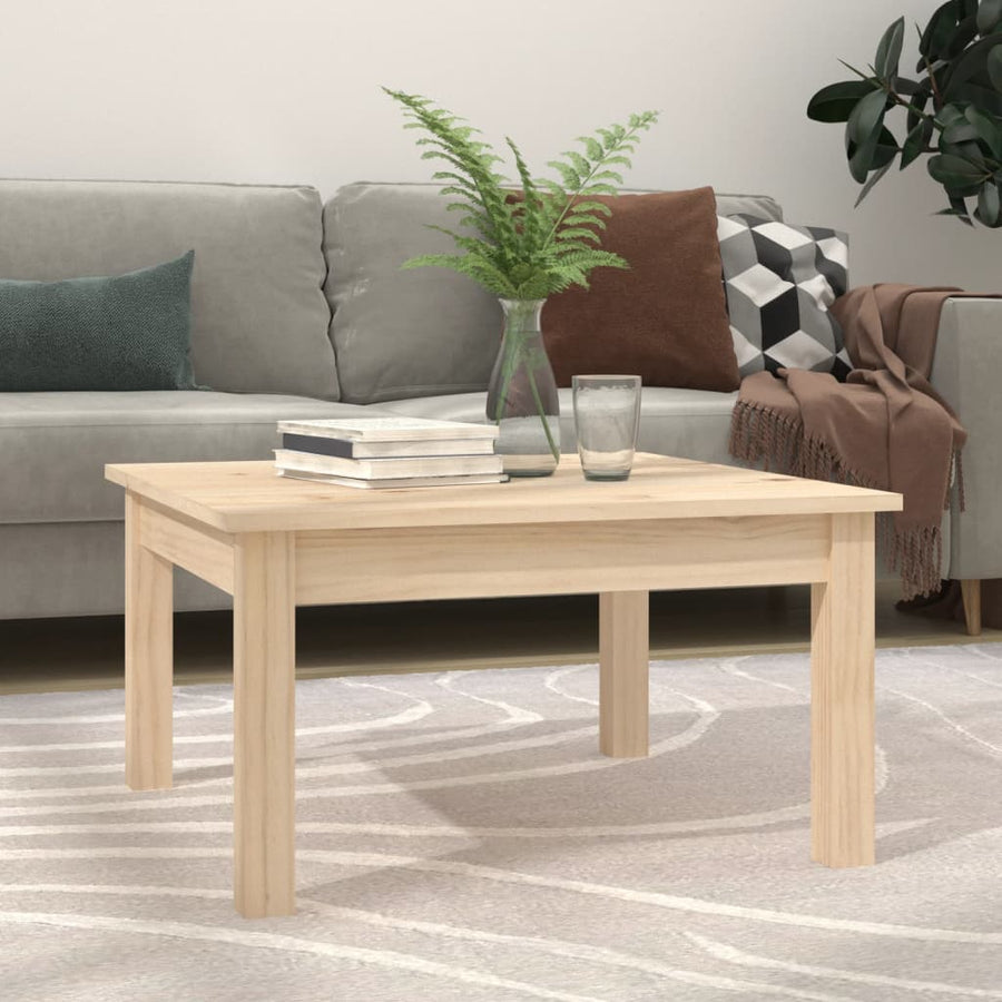 Salontafel Massief Grenenhout 55 x 55 x 30 cm Naturel