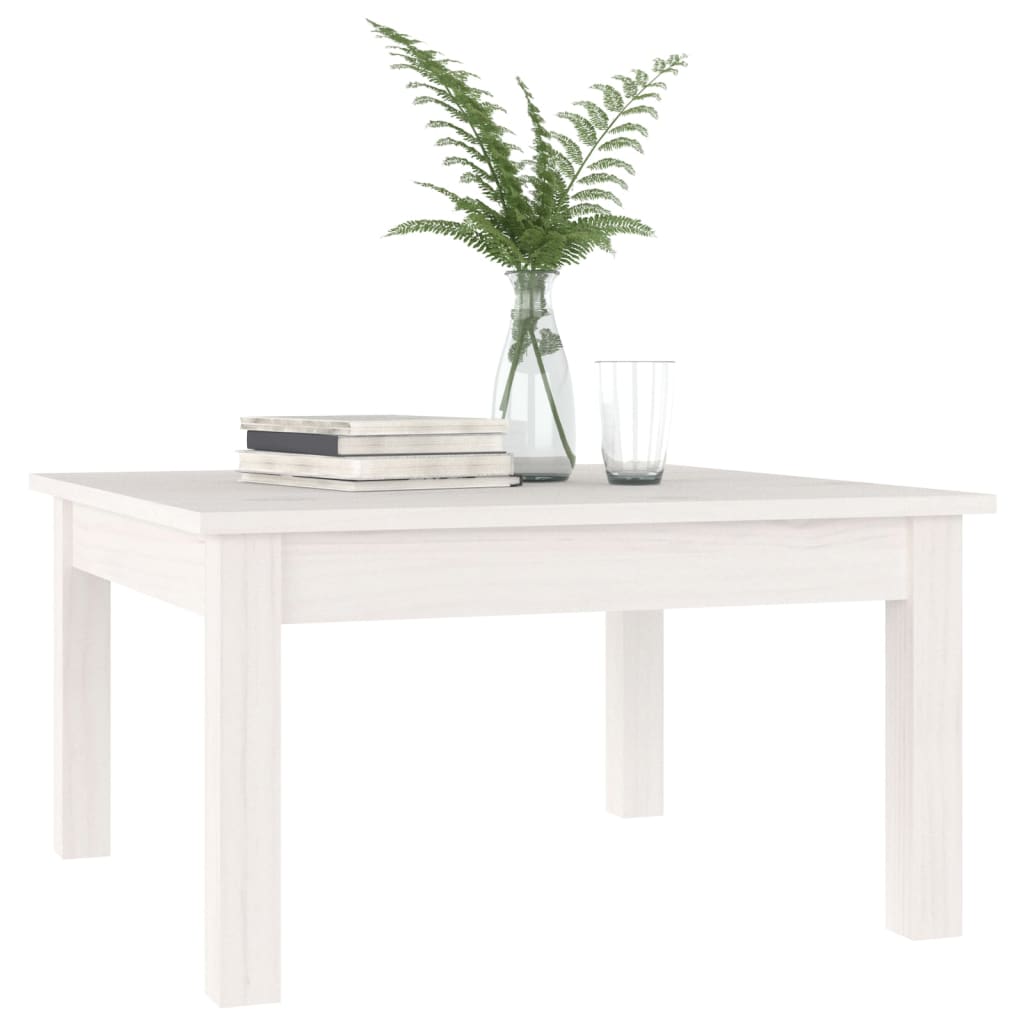 Salontafel Massief Grenenhout 55 x 55 x 30 cm Wit