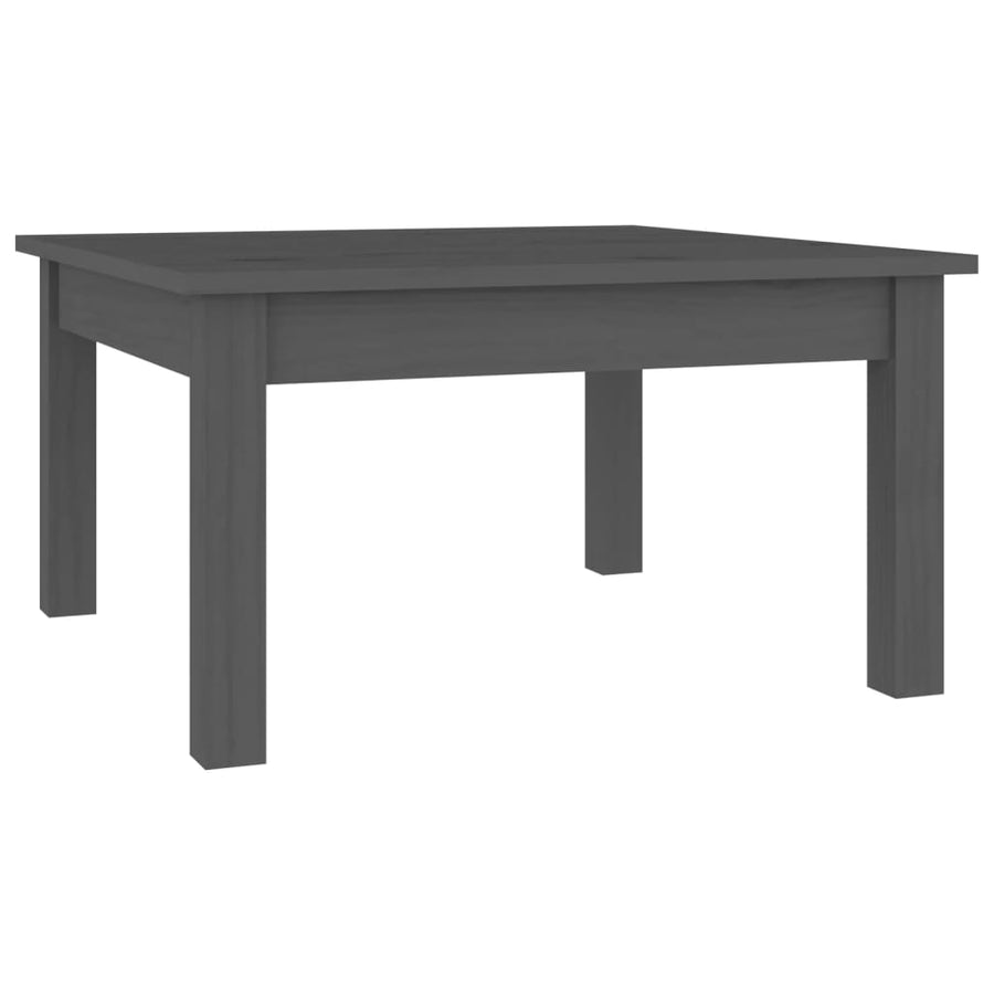Salontafel Massief Grenenhout 55 x 55 x 30 cm Grijs
