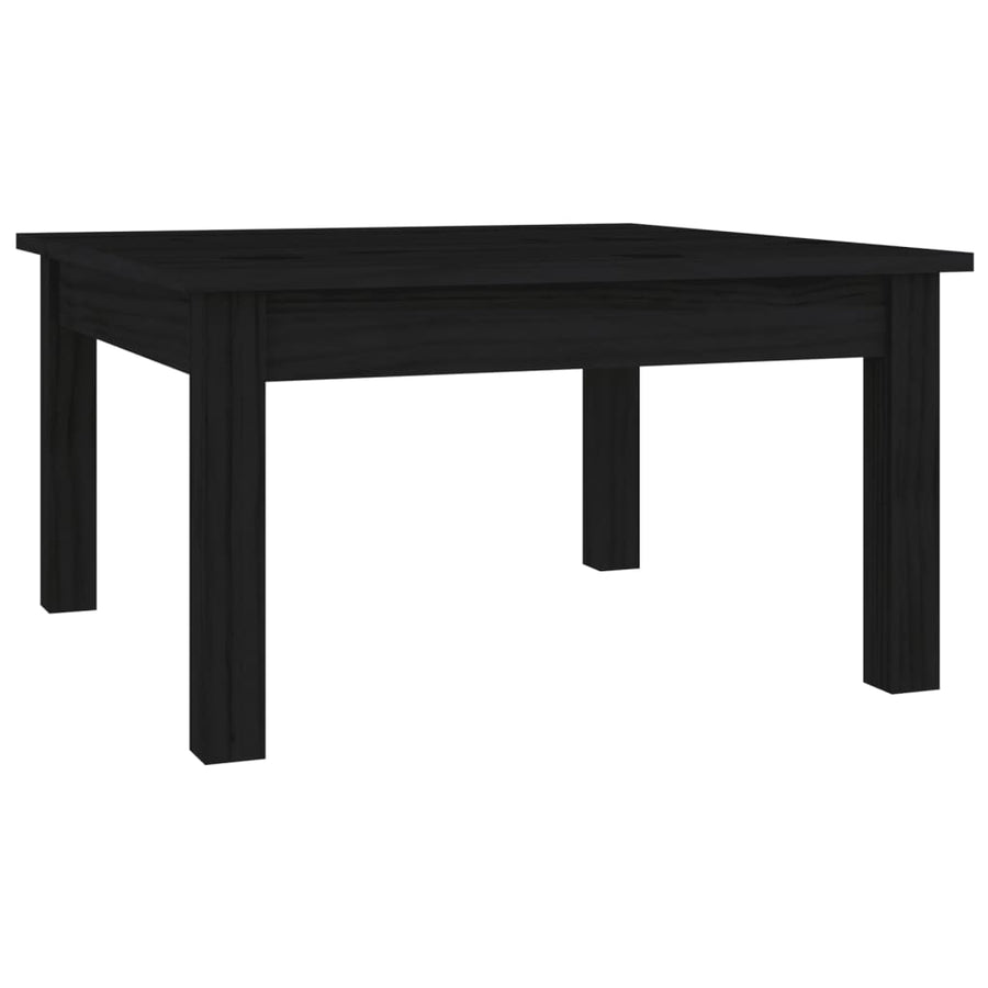 Salontafel Massief Grenenhout 55 x 55 x 30 cm Zwart