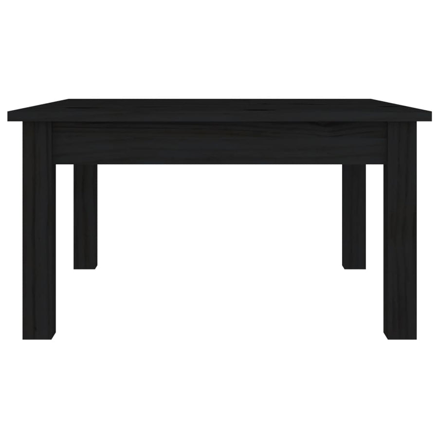 Salontafel Massief Grenenhout 55 x 55 x 30 cm Zwart