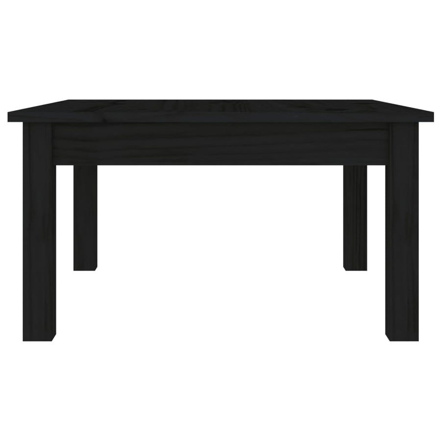 Salontafel Massief Grenenhout 55 x 55 x 30 cm Zwart