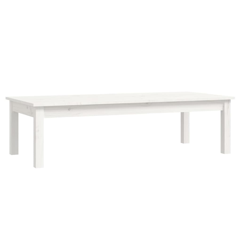 Salontafel Massief Grenenhout 110 x 50 x 30 cm Wit