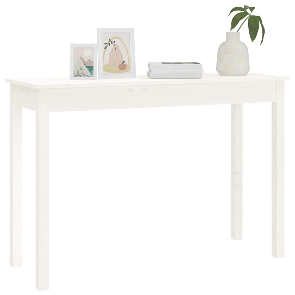 Wandtafel 110X40X75 Cm Massief Grenenhout Wit