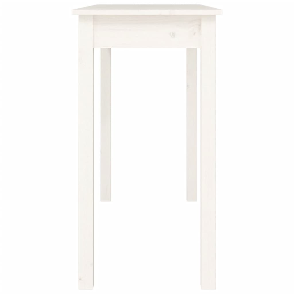 Wandtafel 110X40X75 Cm Massief Grenenhout Wit