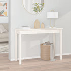 Console table 110x40x75 cm solid pine wood white