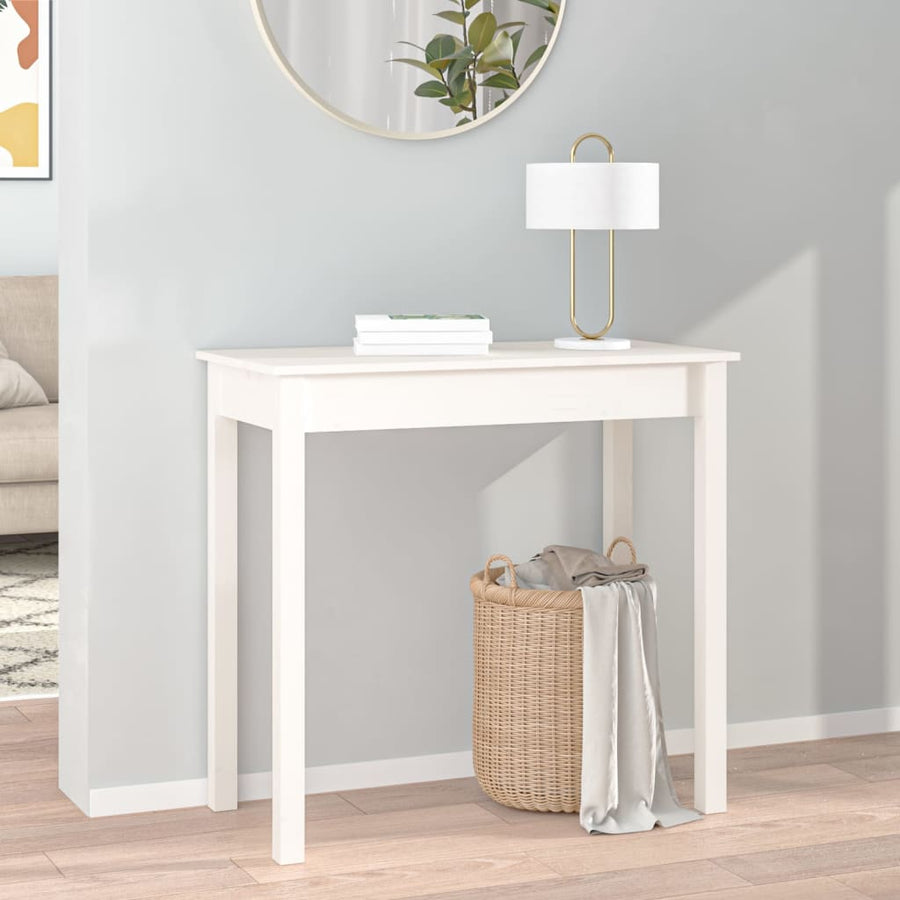 Wandtafel Massief Grenenhout 1 80 x 40 x 75 cm Wit