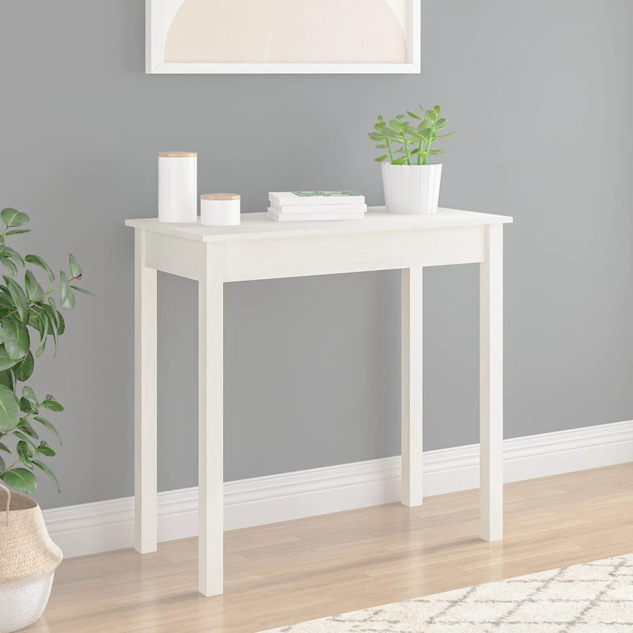Wandtafel Massief Grenenhout 1 80 x 40 x 75 cm Wit