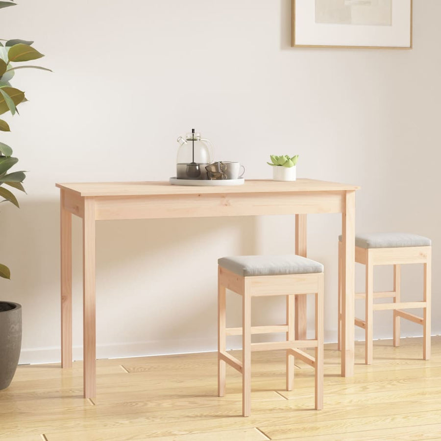 Eettafel 110x55x75 cm massief grenenhout 110 x 55 x 75 cm Naturel
