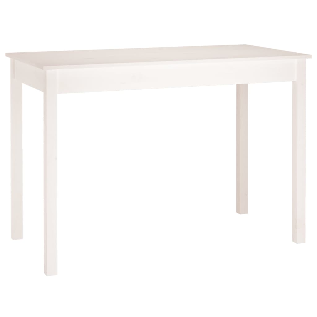 Eettafel Massief Grenenhout 110 x 55 x 75 cm Wit