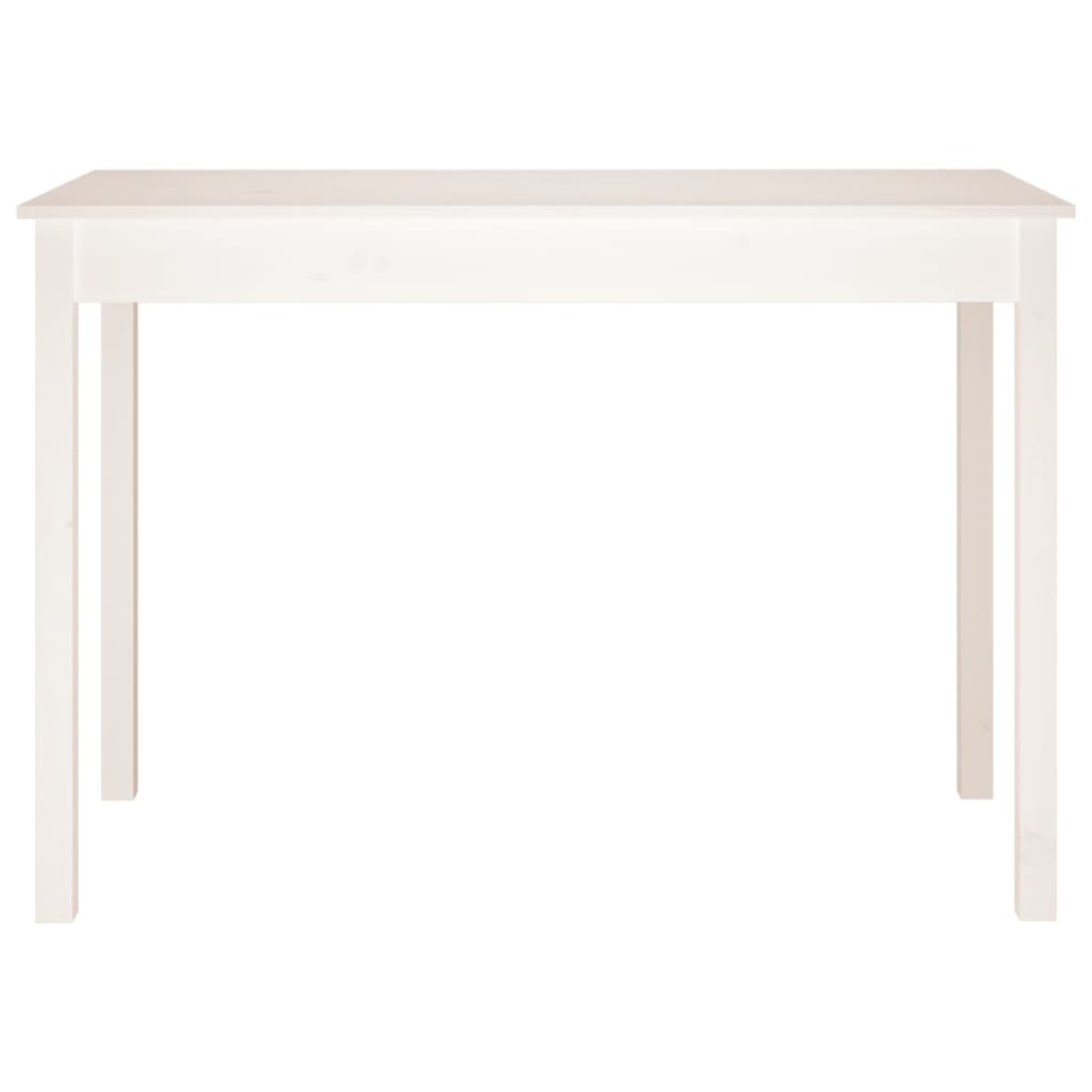 Eettafel Massief Grenenhout 110 x 55 x 75 cm Wit