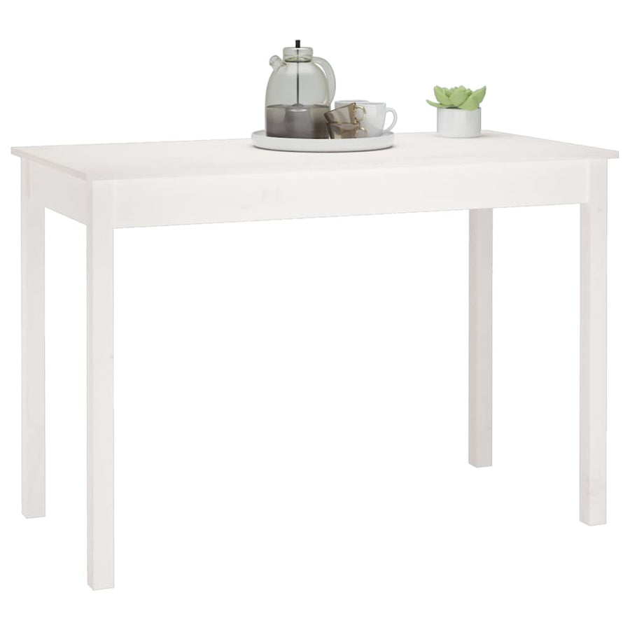 Eettafel Massief Grenenhout 110 x 55 x 75 cm Wit