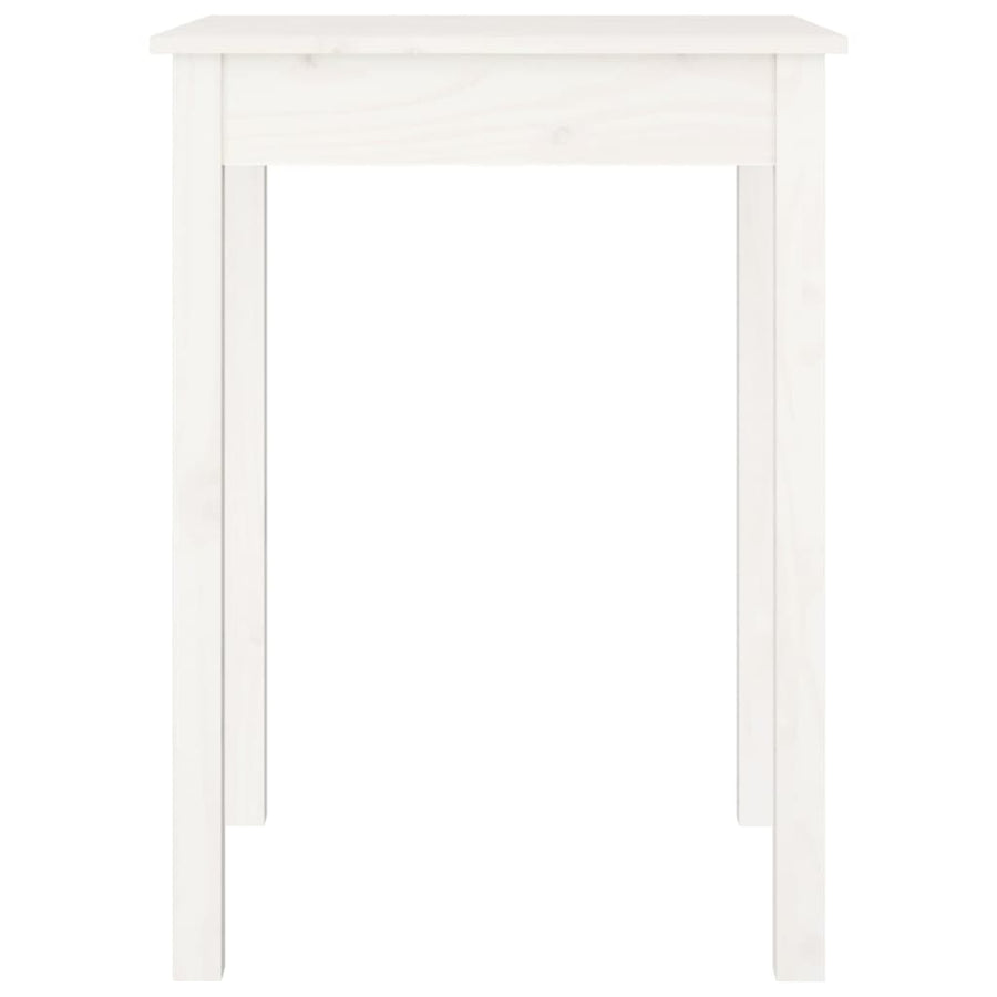 Eettafel 55x55x75 cm massief grenenhout wit 55 x 55 x 75 cm Wit