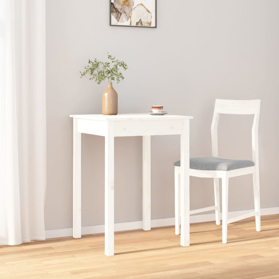 Eettafel 55x55x75 cm massief grenenhout wit 55 x 55 x 75 cm Wit