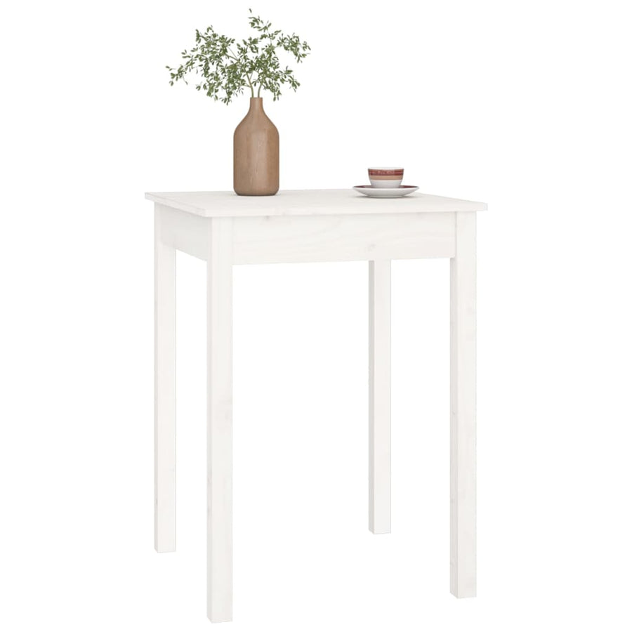 Eettafel 55x55x75 cm massief grenenhout wit 55 x 55 x 75 cm Wit