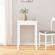 Eettafel 55x55x75 cm massief grenenhout wit wandmontage