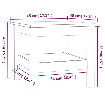 Salontafel 45X45X40 Cm Massief Grenenhout 1 45 x 45 x 40 cm Naturel