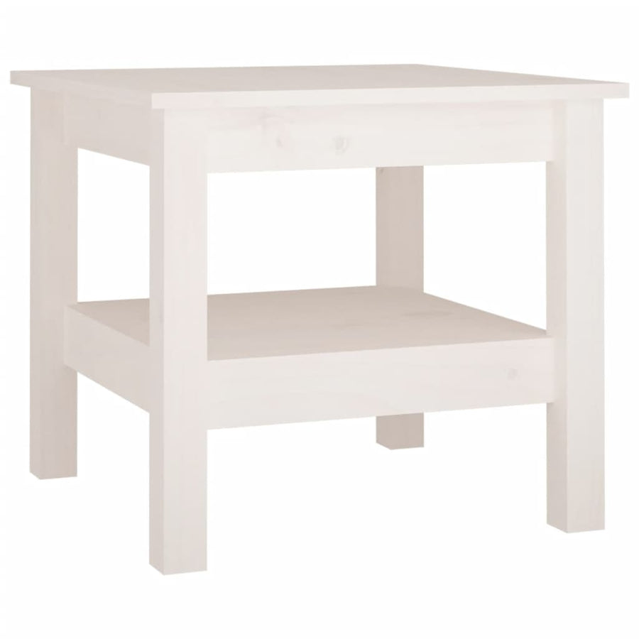 Salontafel Massief Grenenhout 45 x 45 x 40 cm Wit