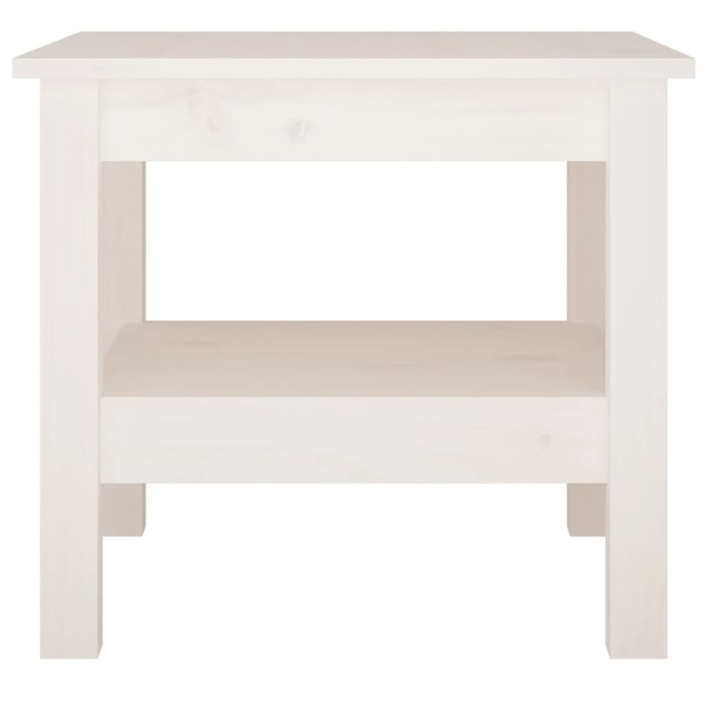 Salontafel Massief Grenenhout 45 x 45 x 40 cm Wit