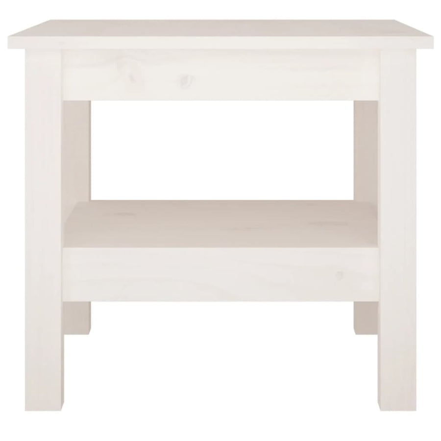 Salontafel Massief Grenenhout 45 x 45 x 40 cm Wit