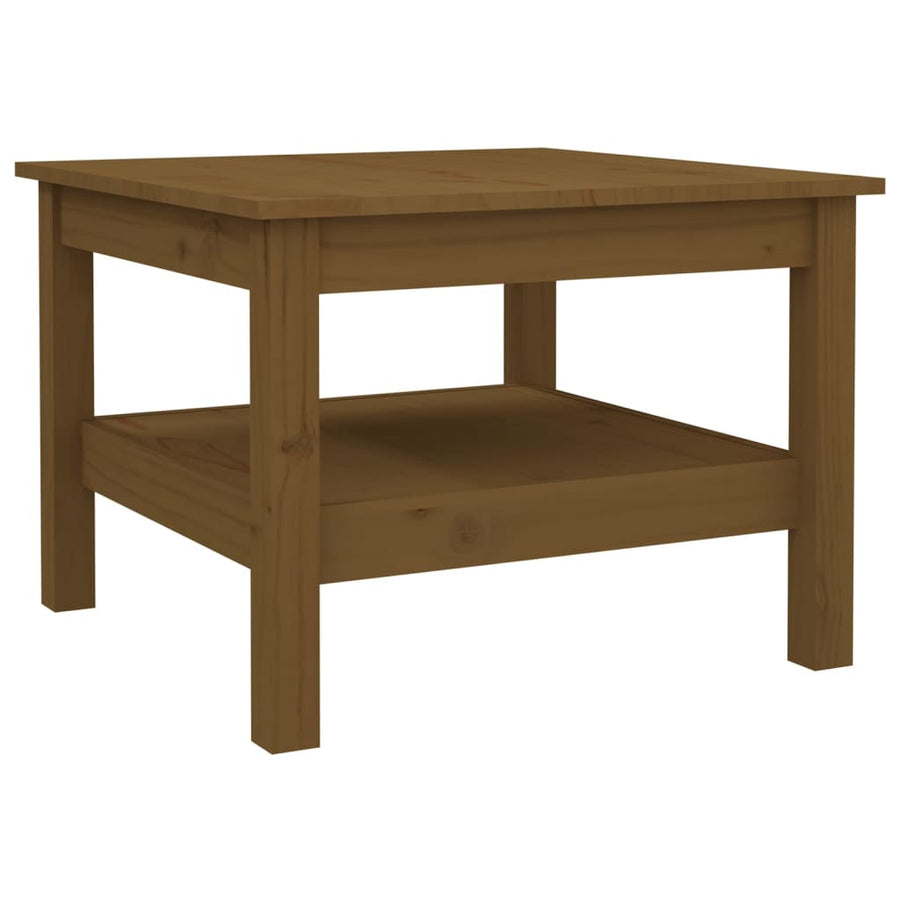 Salontafel Massief Grenenhout 55 x 55 x 40 cm Honingbruin