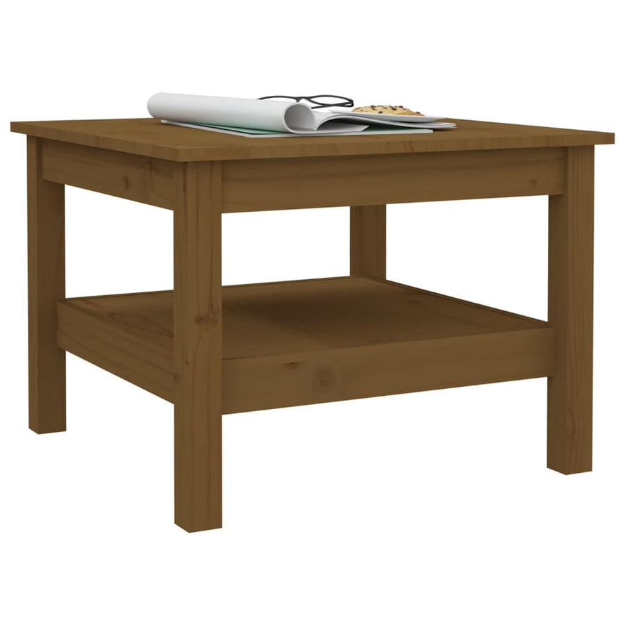Salontafel Massief Grenenhout 55 x 55 x 40 cm Honingbruin
