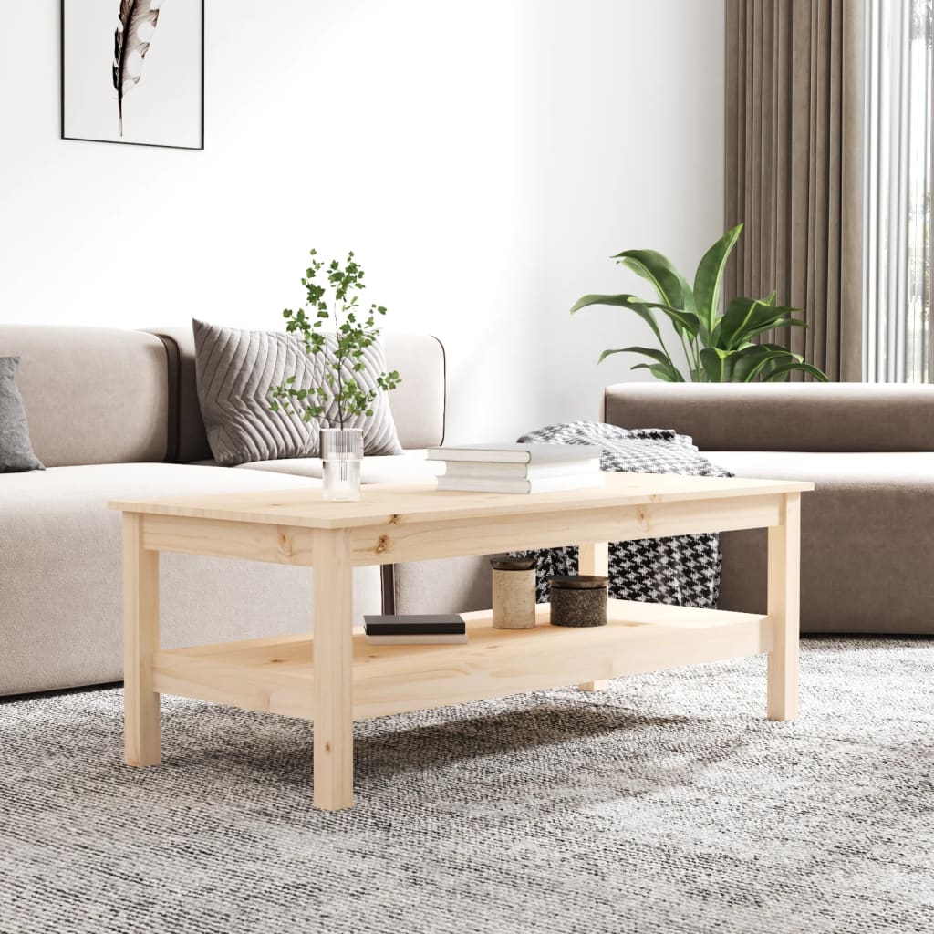 Salontafel 110X50X40 Cm Massief Grenenhout 110 x 50 x 40 cm Naturel