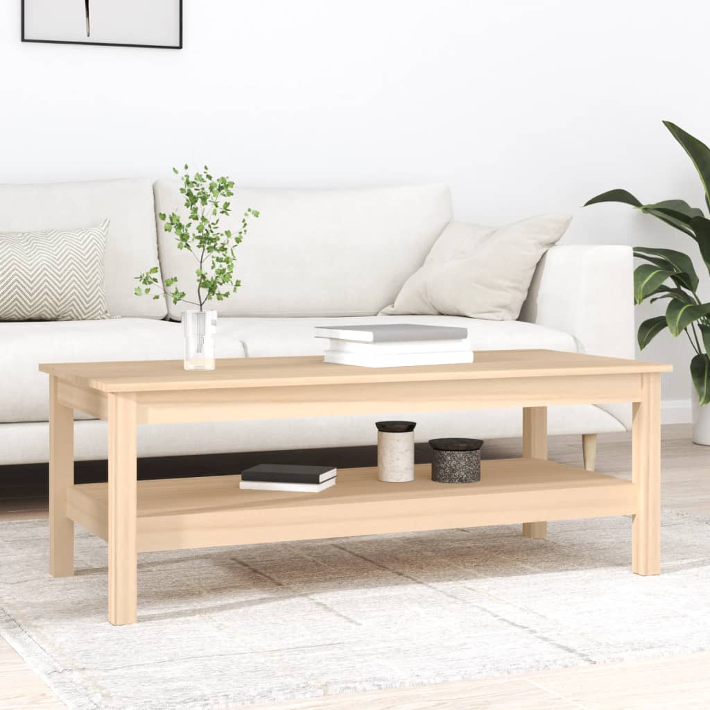 Salontafel 110X50X40 Cm Massief Grenenhout 110 x 50 x 40 cm Naturel