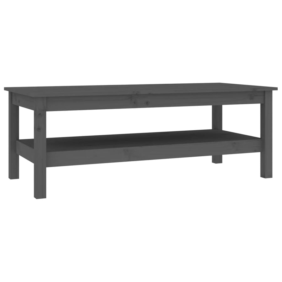 Salontafel Massief Grenenhout 110 x 50 x 40 cm Grijs