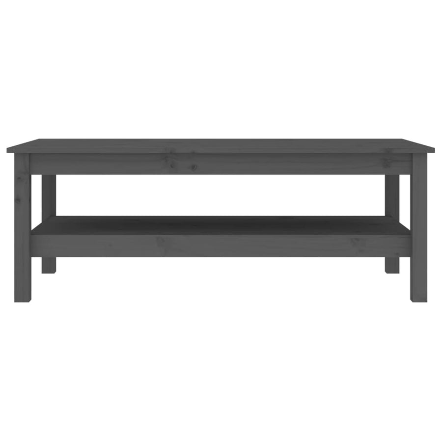 Salontafel Massief Grenenhout 110 x 50 x 40 cm Grijs