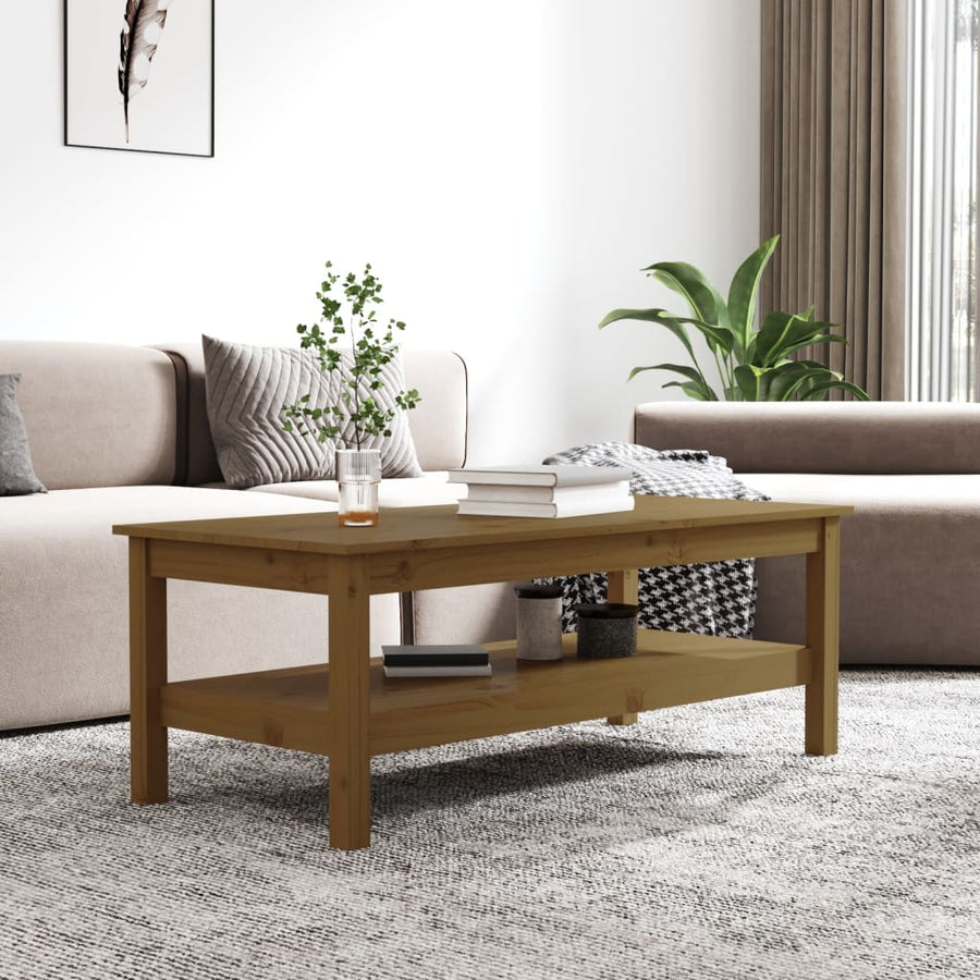 Salontafel Massief Grenenhout 110 x 50 x 40 cm Honingbruin