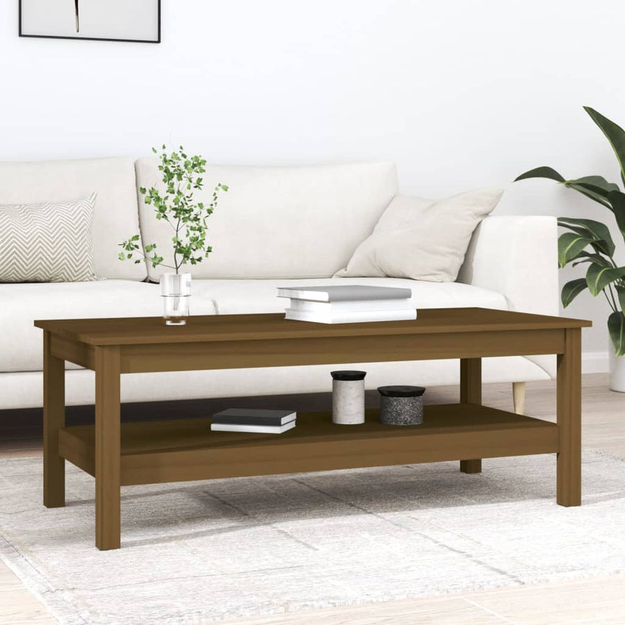Salontafel Massief Grenenhout 110 x 50 x 40 cm Honingbruin