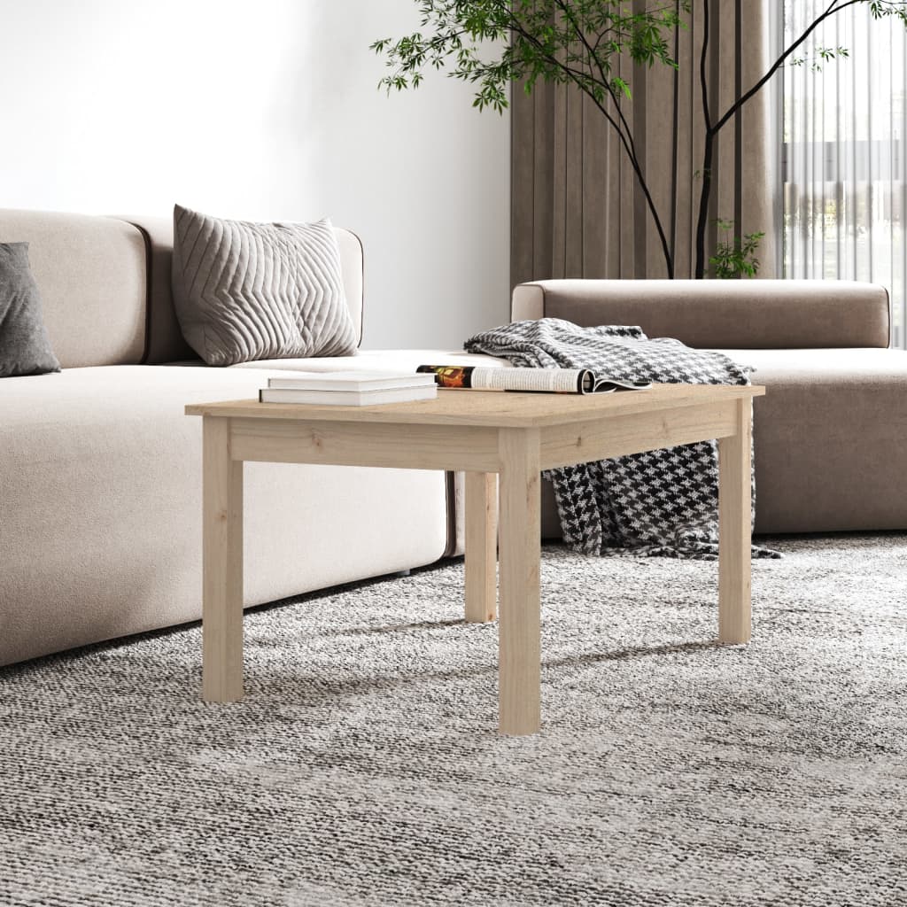 Salontafel Massief Grenenhout 80 x 50 x 40 cm Naturel