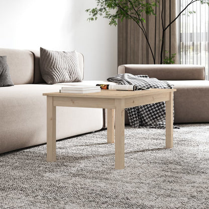 Salontafel Massief Grenenhout 80 x 50 x 40 cm Naturel