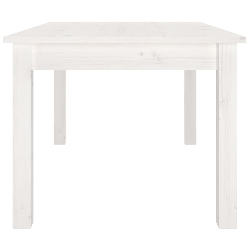 Salontafel Massief Grenenhout 80 x 50 x 40 cm Wit