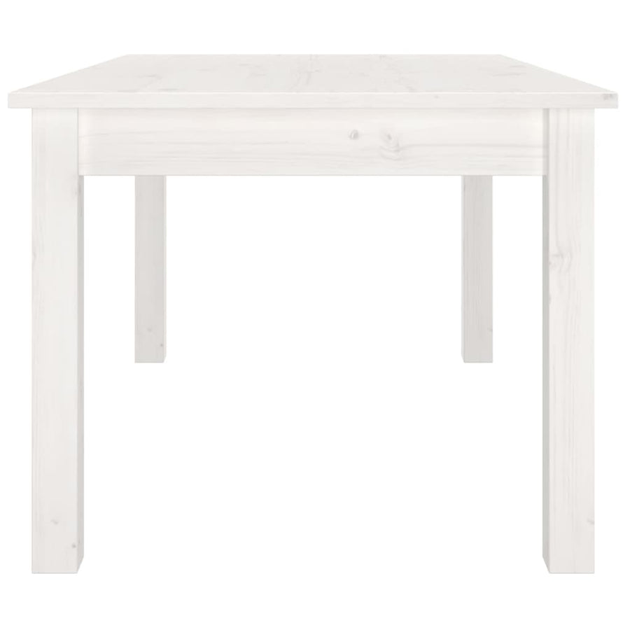 Salontafel Massief Grenenhout 80 x 50 x 40 cm Wit