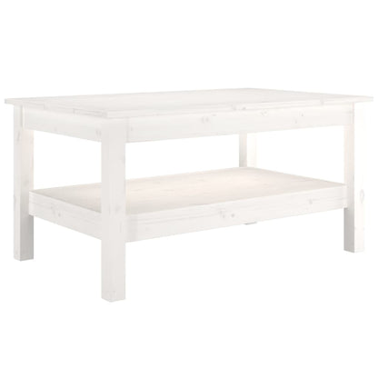 Salontafel 80x50x40 cm massief grenenhout wit