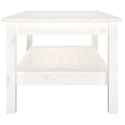 Salontafel 80x50x40 cm massief grenenhout wit