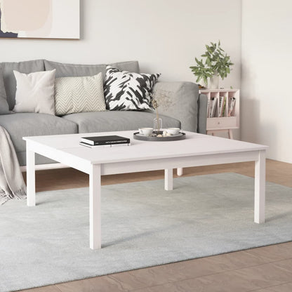 Salontafel Massief Grenenhout 100 x 100 x 40 cm Wit