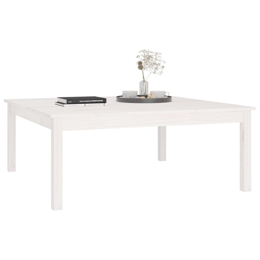 Salontafel Massief Grenenhout 100 x 100 x 40 cm Wit