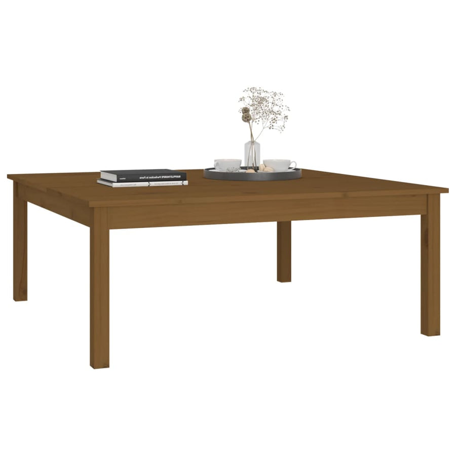 Salontafel Massief Grenenhout 100 x 100 x 40 cm Honingbruin