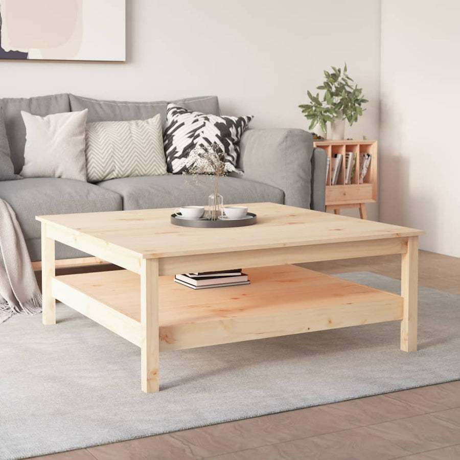 Salontafel Massief Grenenhout 100 x 100 x 40 cm Naturel