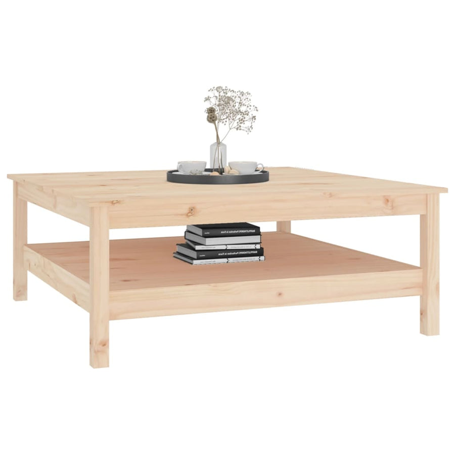 Salontafel Massief Grenenhout 100 x 100 x 40 cm Naturel