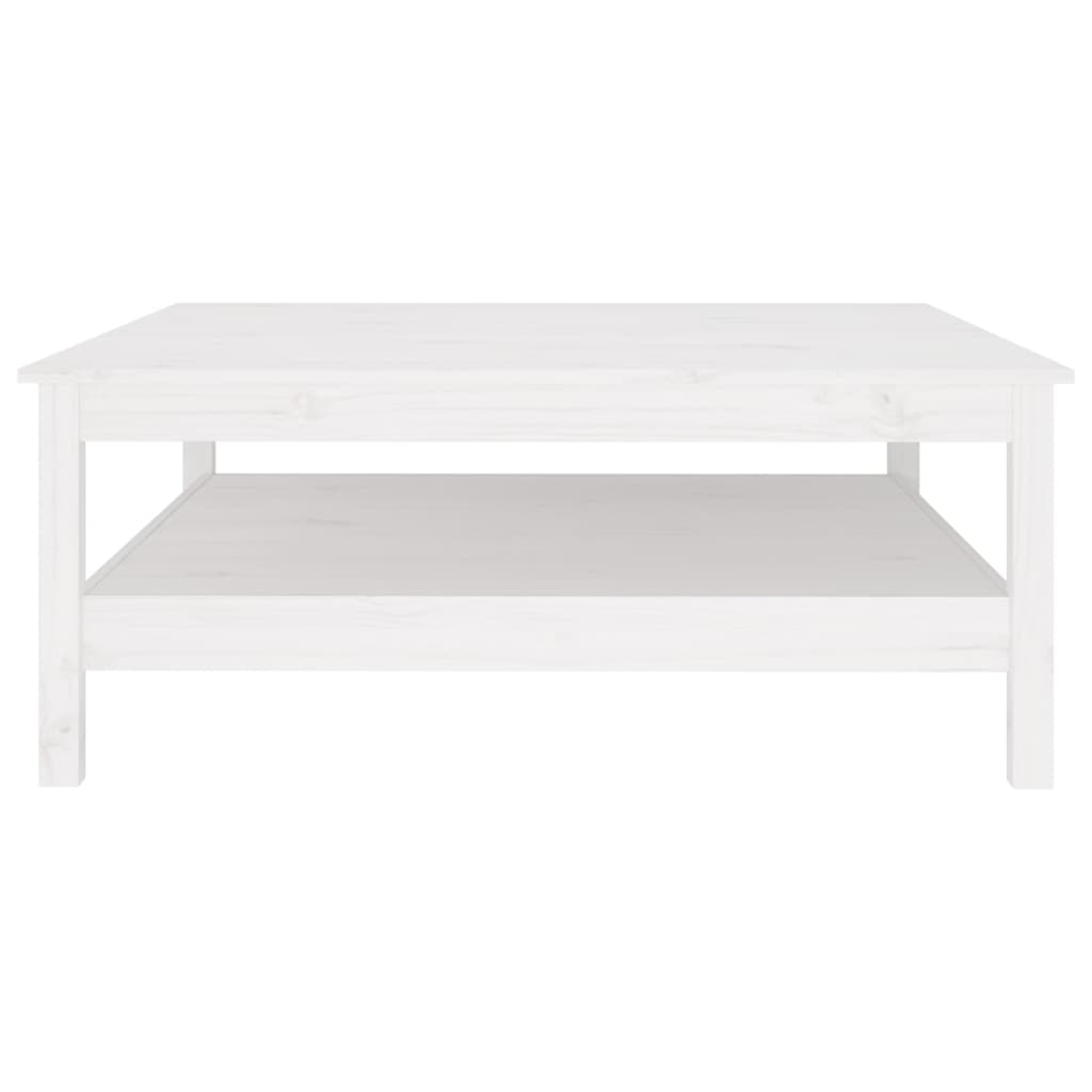 Salontafel Massief Grenenhout 100 x 100 x 40 cm Wit