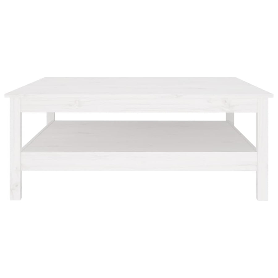 Salontafel Massief Grenenhout 100 x 100 x 40 cm Wit