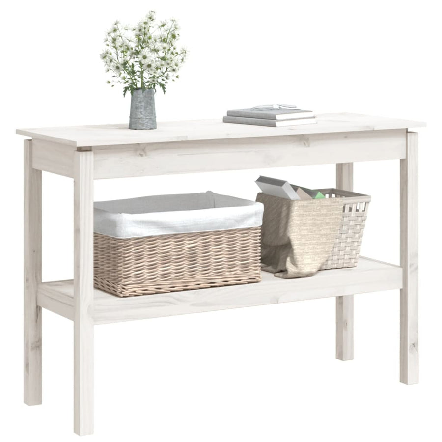 Wandtafel 110X40X75 Cm Massief Grenenhout Wit