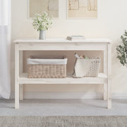 Console table 110x40x75 cm solid pine wood white