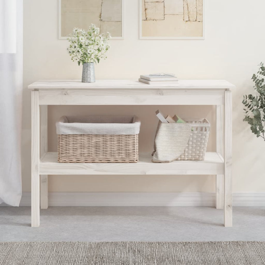 Wandtafel 110X40X75 Cm Massief Grenenhout Wit