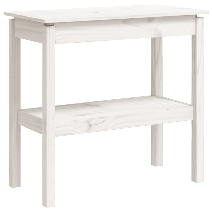 Wandtafel 80X40X75 Cm Massief Grenenhout Wit